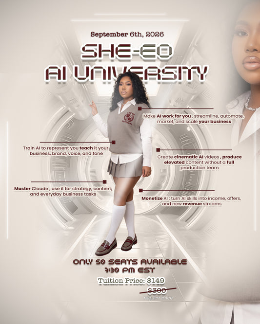 SHE-EO AI UNIVERSITY 🎓 | LIVE AI MASTERCLASS (SEPTEMBER 20TH)